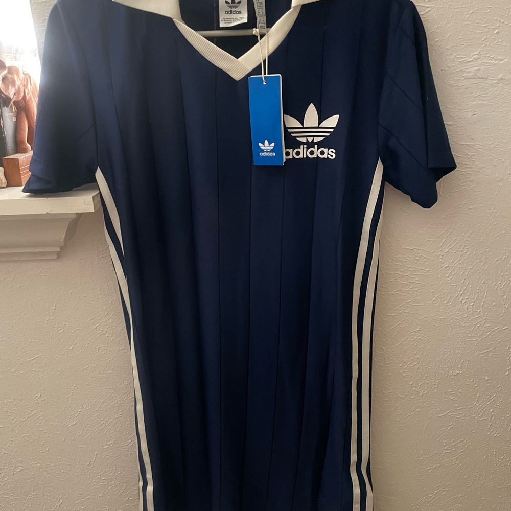 Adidas Navy Dress with White Accents